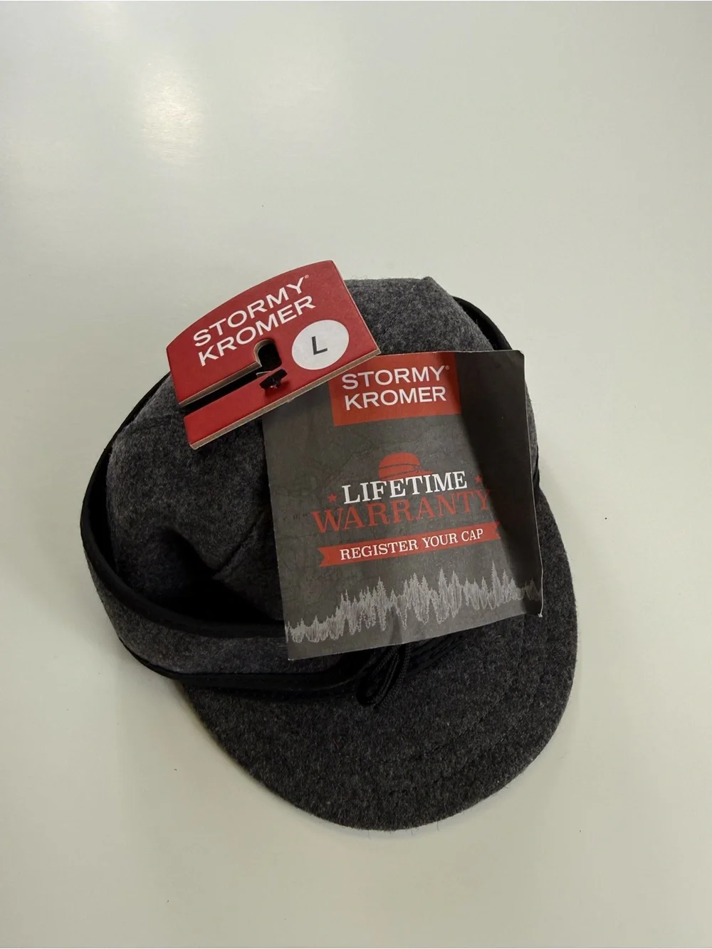 Lil’ Stormy Kromer Kids' Gray Wool Cap - Large